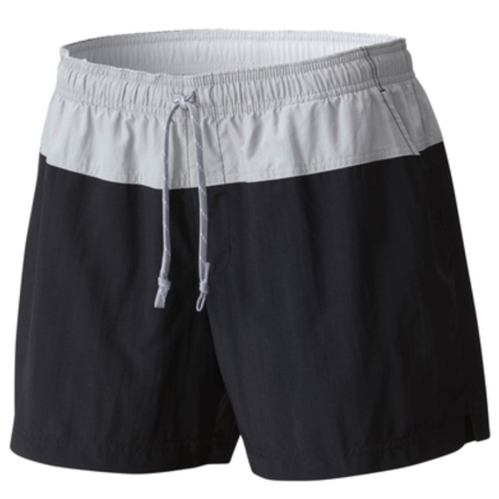 NEW Columbia Women's Sandy River Colorblock Shorts, Black & Gray UPF 30